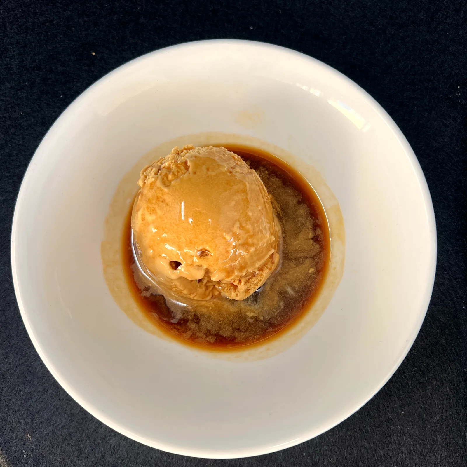 Helado de turrón con Pedro Ximénez